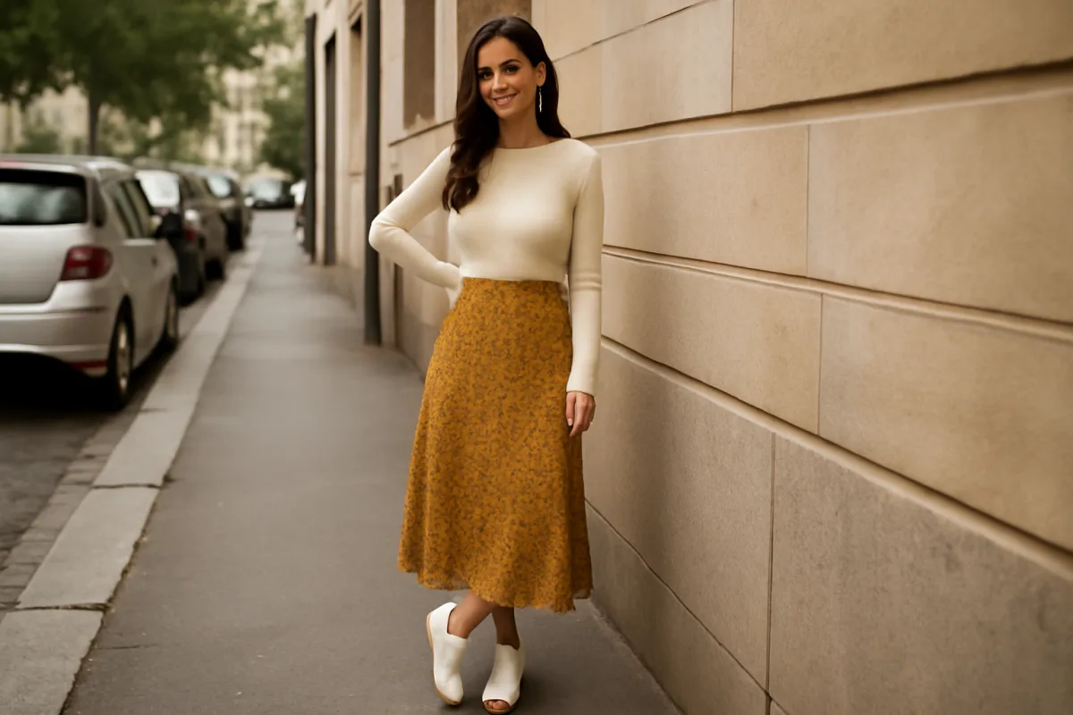 Come abbinare le sneakers con la gonna midi? Soluzioni originali per look equilibrati