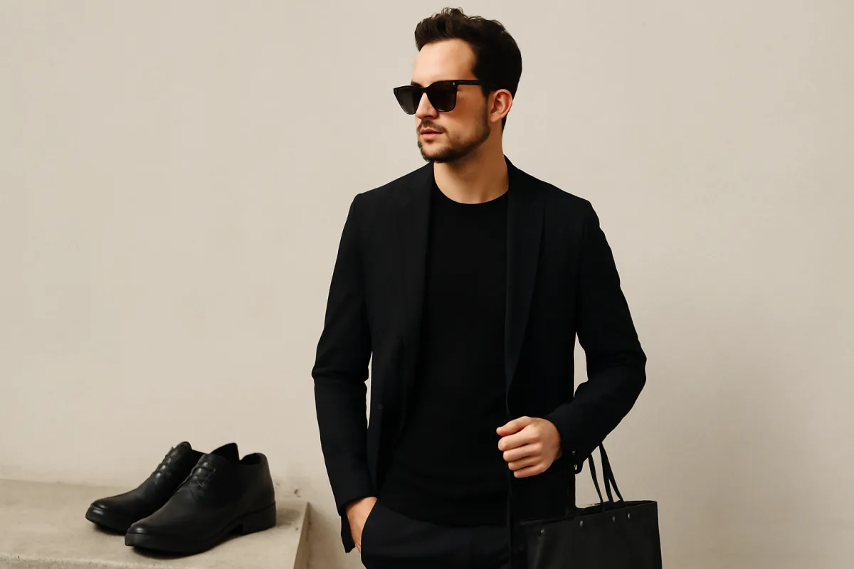Outfit total black uomo: elementi essenziali per distinguersi con semplicità